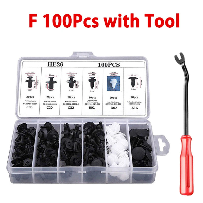 Auto Fastener Clips Mixed Car Body Push Retainer