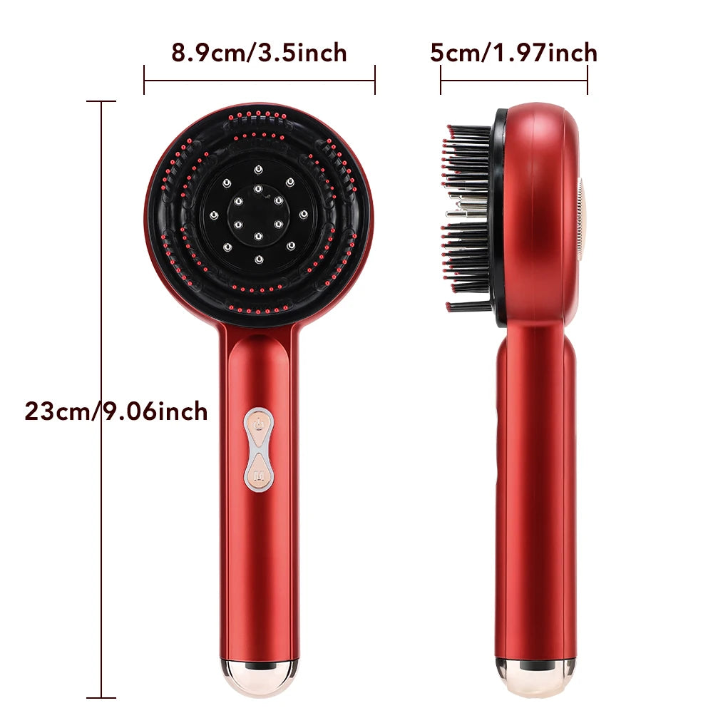 Electric Massage Comb Home Scalp Drain Comb Red Light Anti-slip Hair Care Multi-functional Massage Comb
