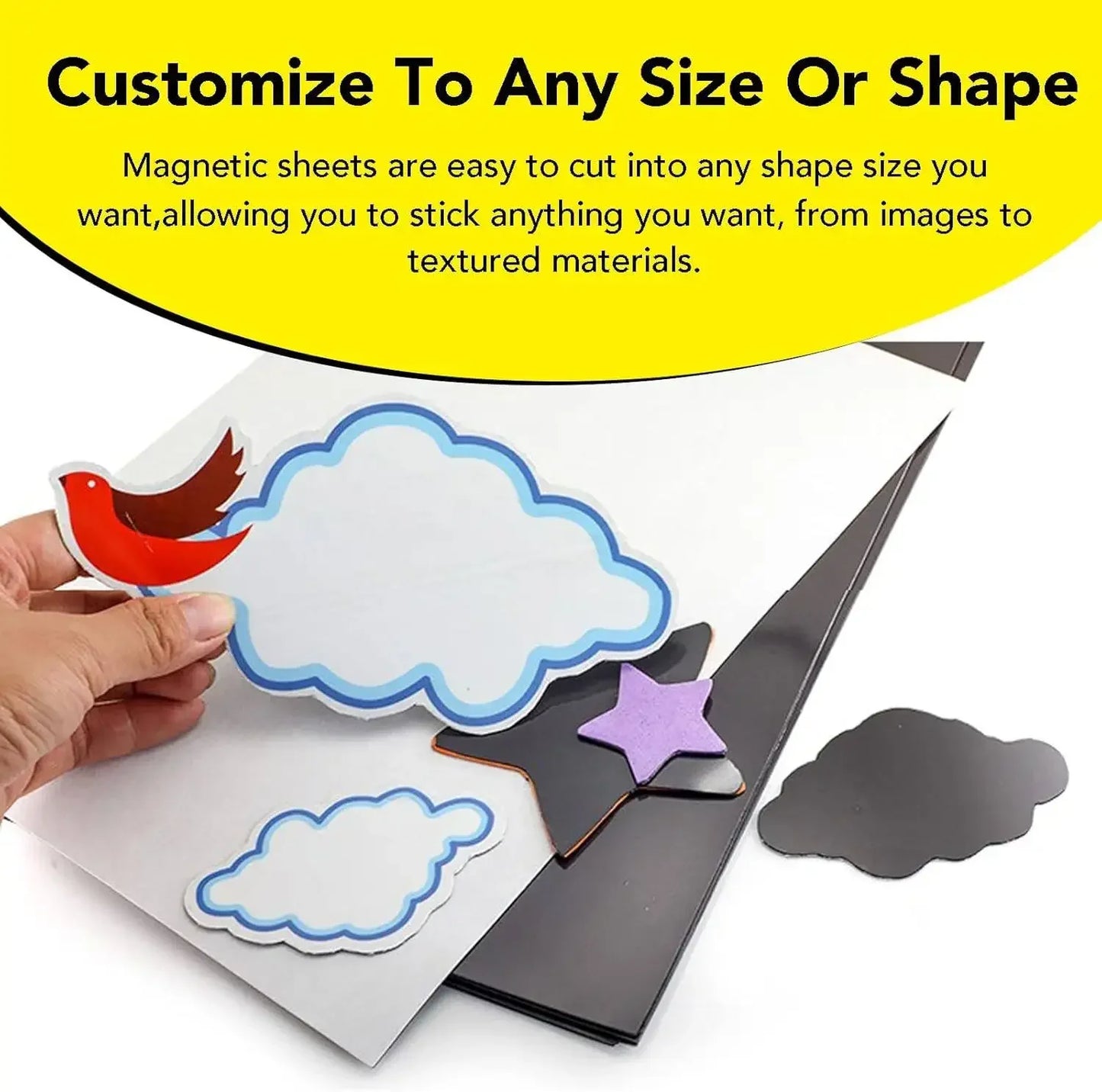 Adhesive Magnetic Sheets With Adhesive Backing 19Mil 5 X 7 Inches Flexible Magnet Sheets For Photo And Picture Magnets Craft