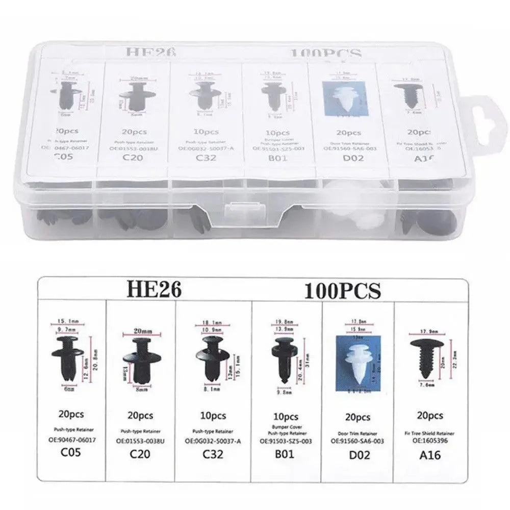 Auto Fastener Clips Mixed Car Body Push Retainer
