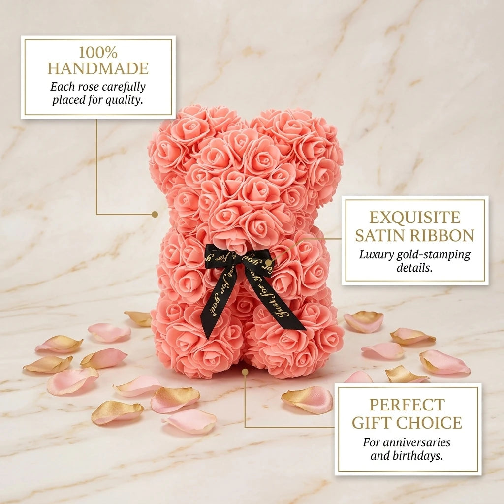 Artificial Flower Eternal Rose Teddy Bear