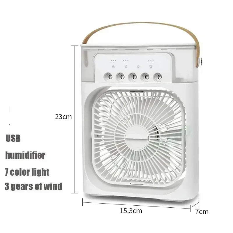 3 In 1 Fan AIr Conditioner Household Mini Air Cooler LED Night Light Portable Humidifier Air Adjustment Fan Office Home Fan