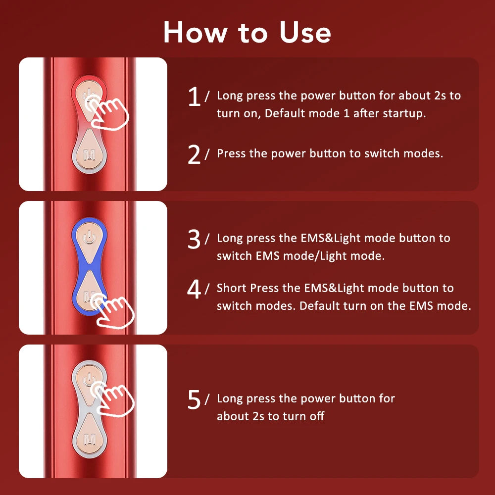 Electric Massage Comb Home Scalp Drain Comb Red Light Anti-slip Hair Care Multi-functional Massage Comb