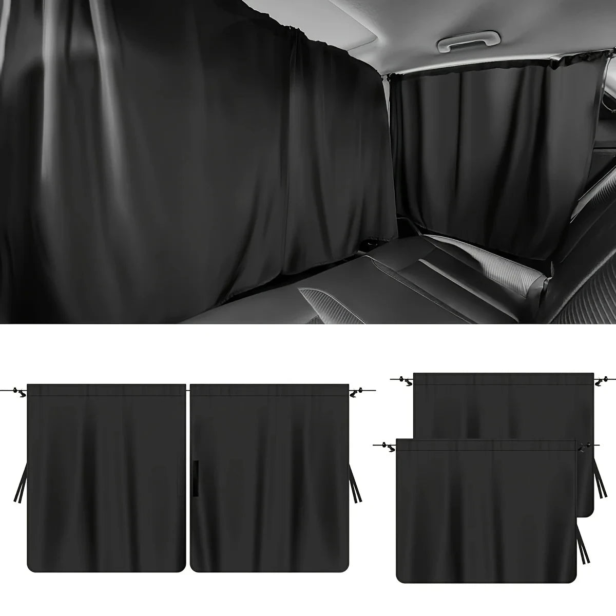 Car Privacy Curtain Set