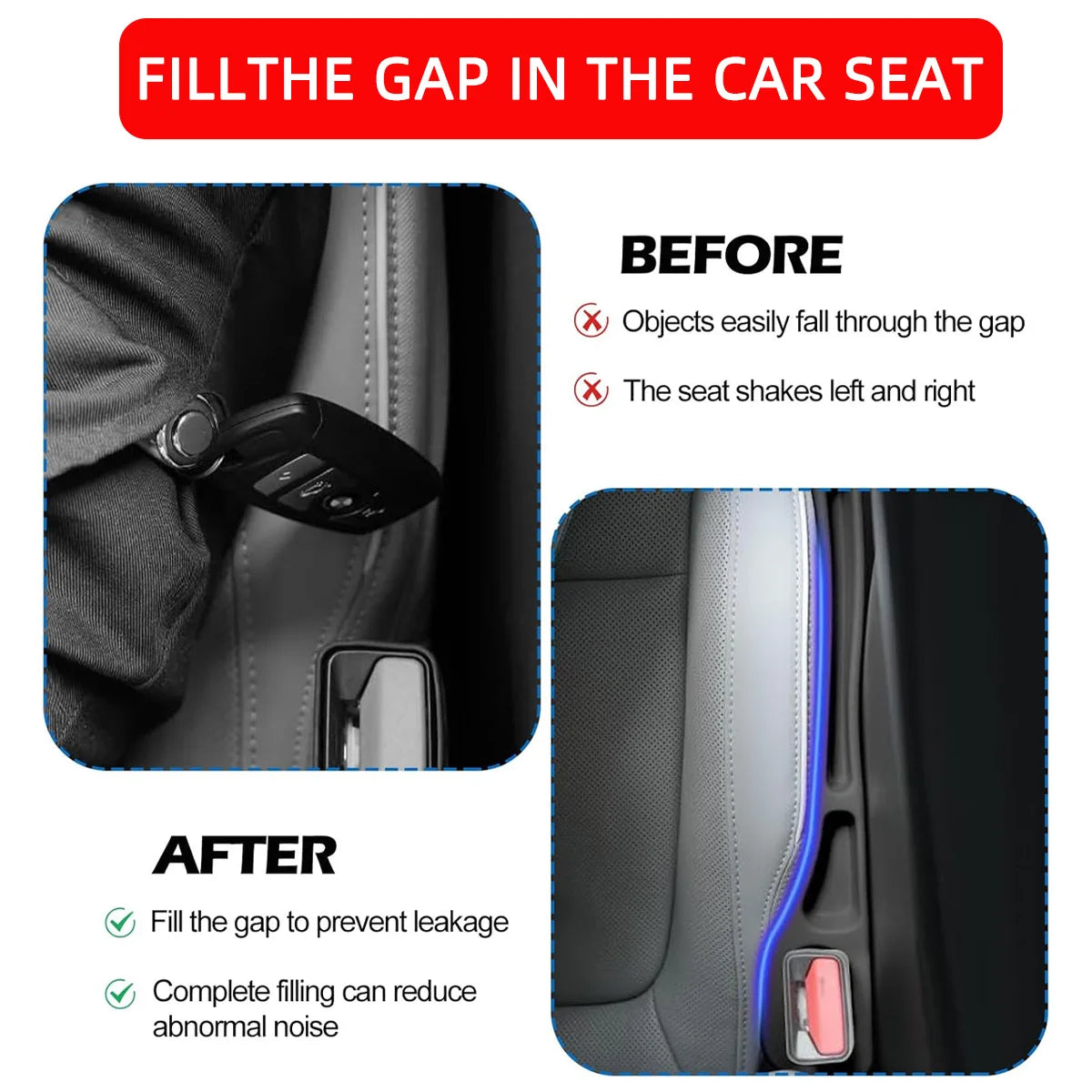 PINMOAP Car Seat Gap Storage Box