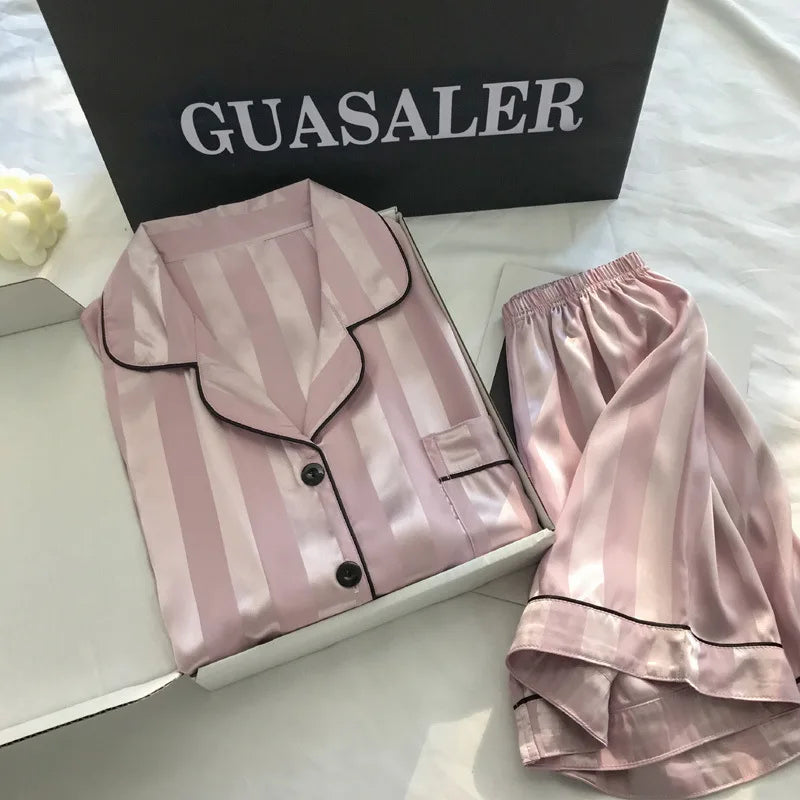 Ice Silk Short Silk Women's Pajamas