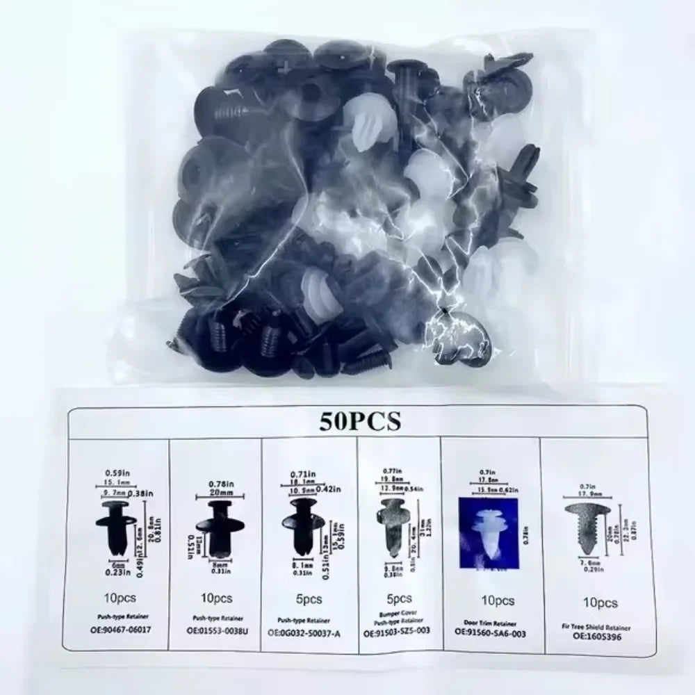 Auto Fastener Clips Mixed Car Body Push Retainer