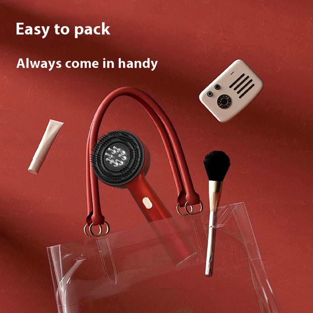 Electric Massage Comb Home Scalp Drain Comb Red Light Anti-slip Hair Care Multi-functional Massage Comb