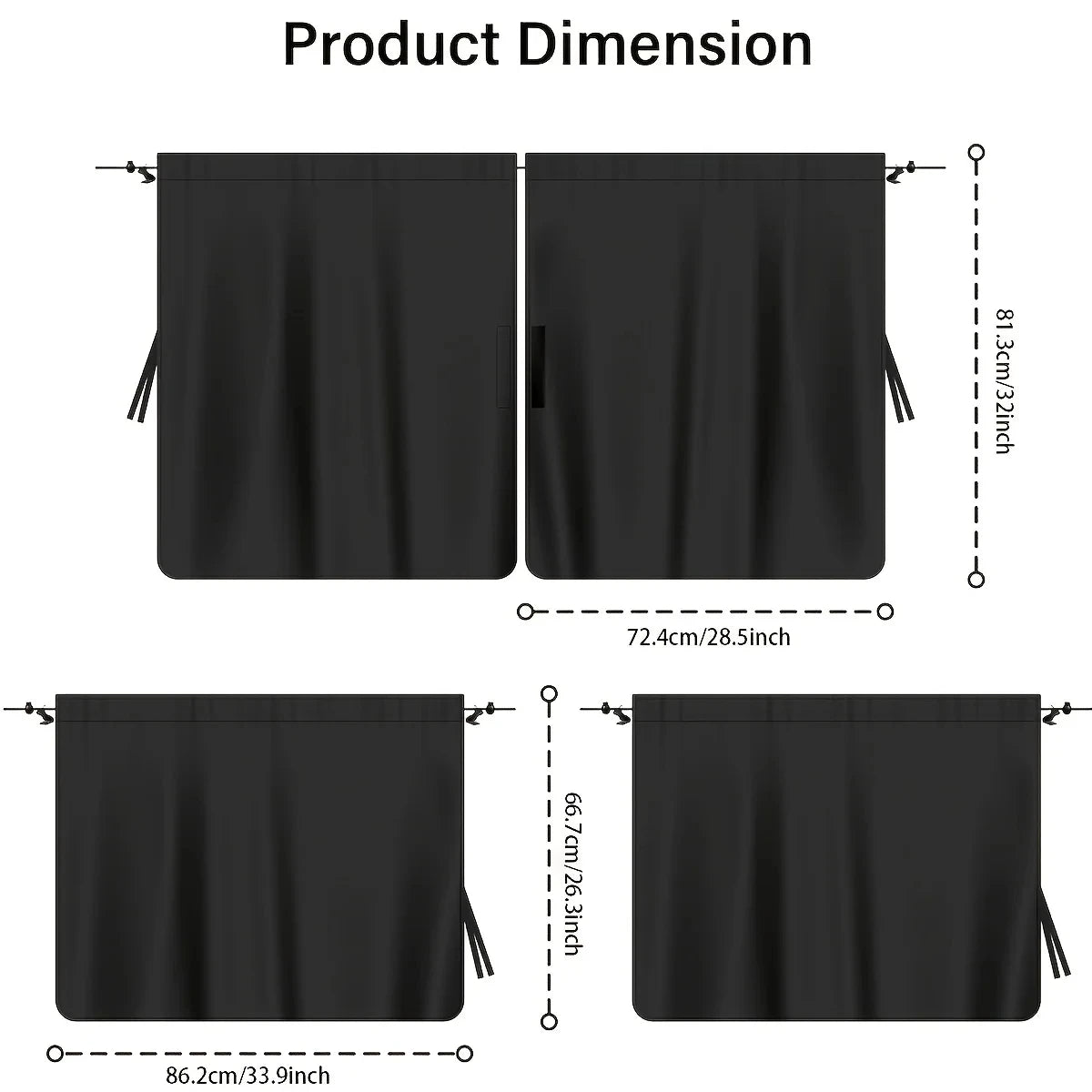 Car Privacy Curtain Set