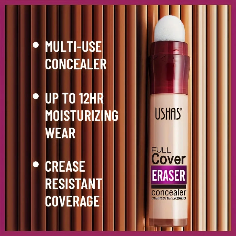 Sponge Head Concealer for Dark Circles Freckles Acne Pigmentation and Blemishes Long Lasting Moisturizing Liquid Foundation