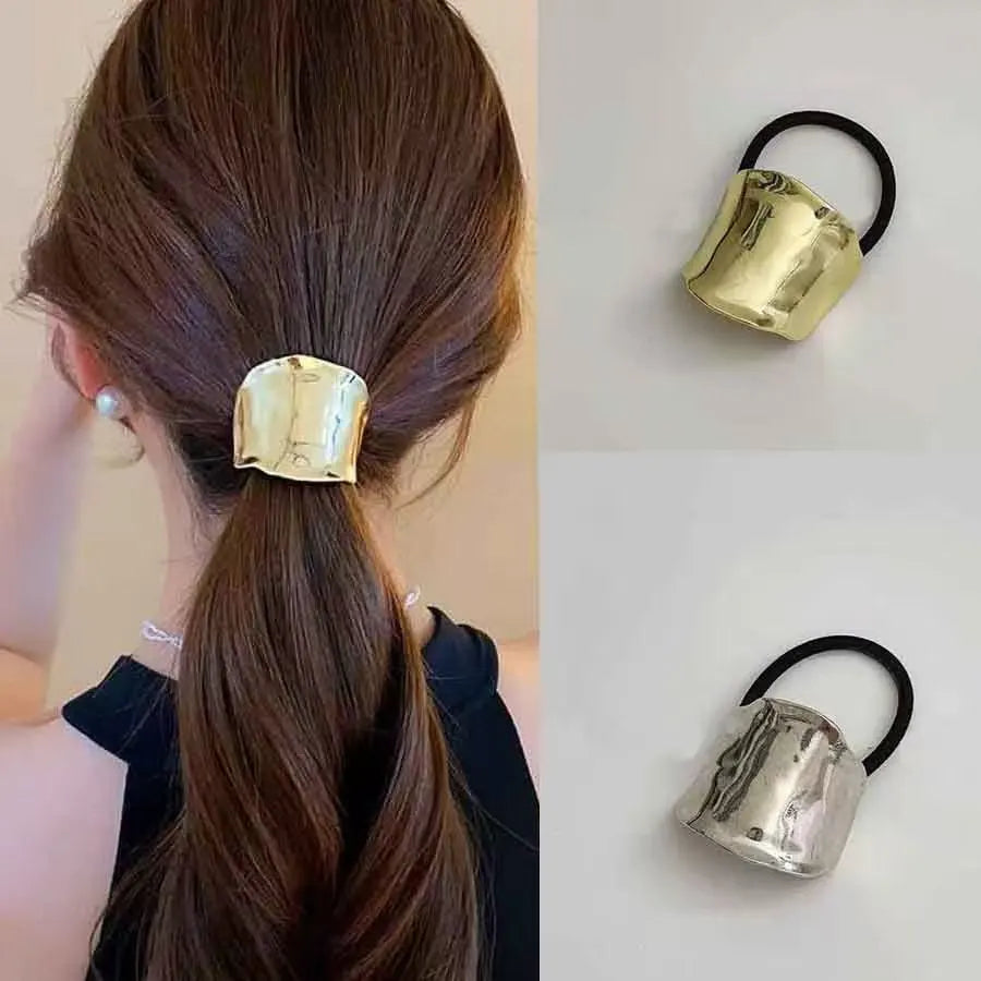 Golden Hairpin for Women Retro High-Quality Ponytail Holder Hairpin Headdress