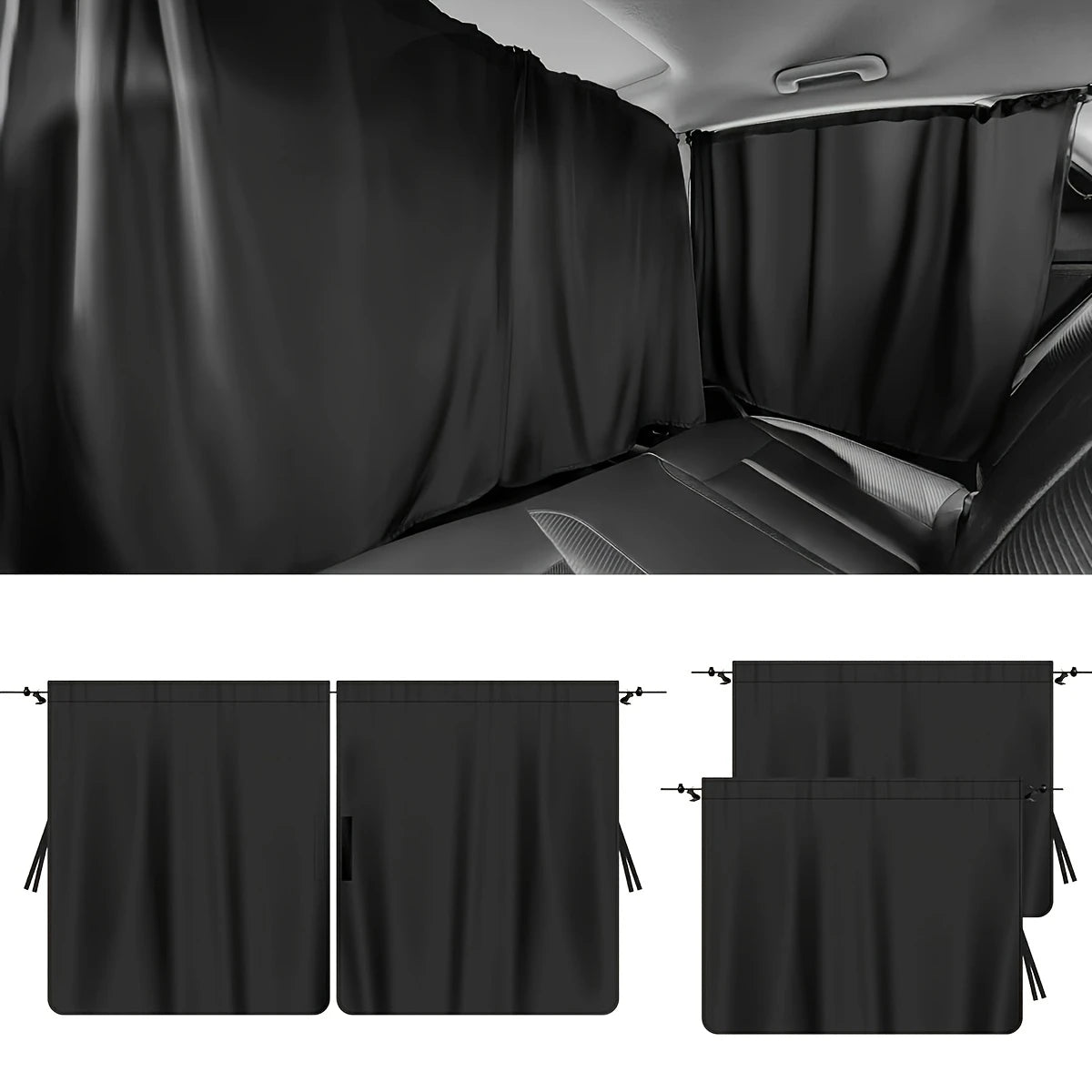 Car Privacy Curtain Set