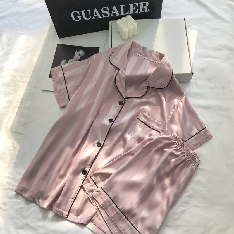 Ice Silk Short Silk Women's Pajamas