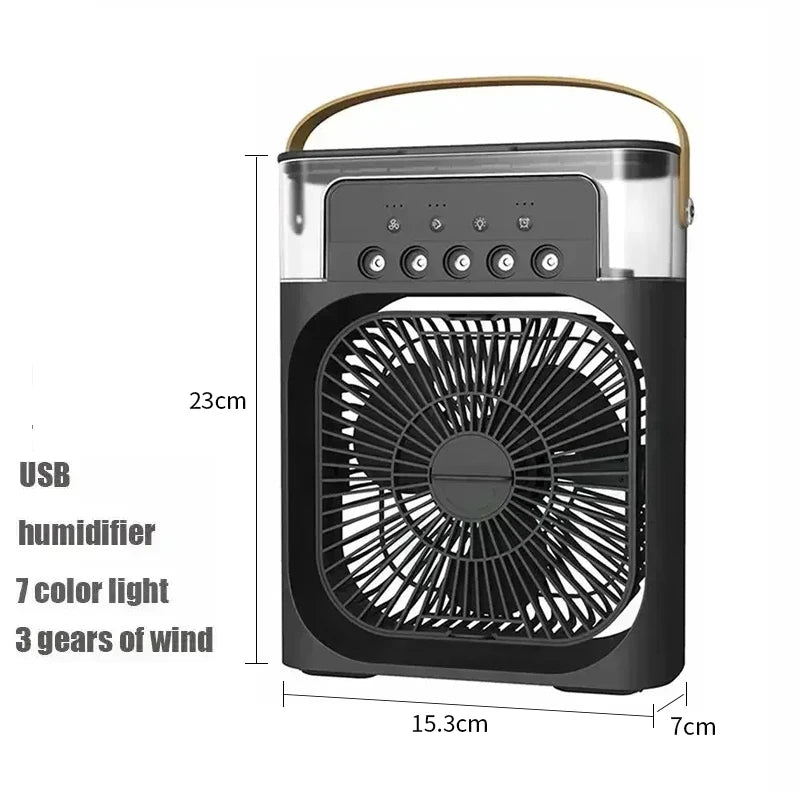 3 In 1 Fan AIr Conditioner Household Mini Air Cooler LED Night Light Portable Humidifier Air Adjustment Fan Office Home Fan