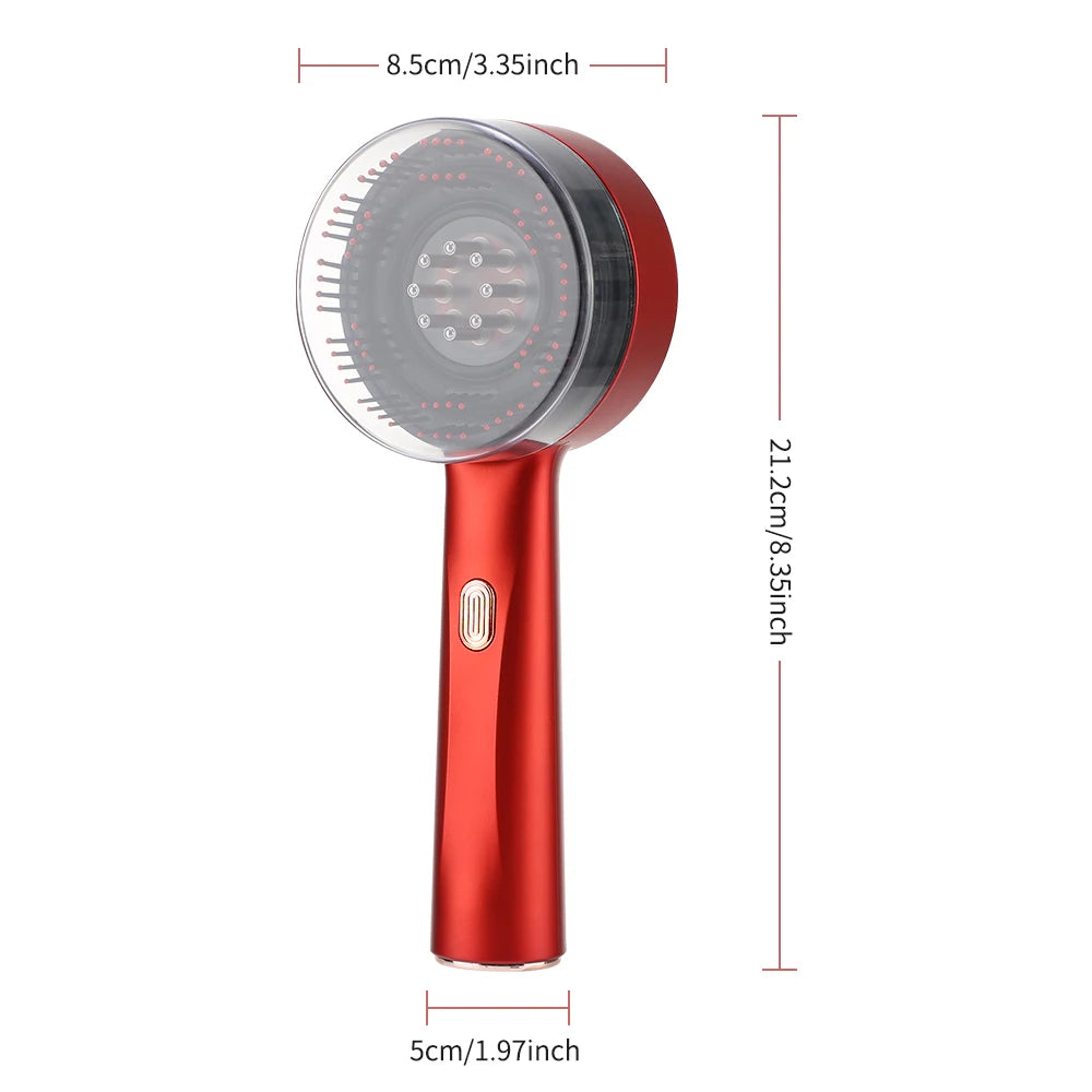 Electric Massage Comb Home Scalp Drain Comb Red Light Anti-slip Hair Care Multi-functional Massage Comb