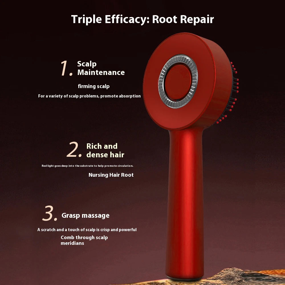 Electric Massage Comb Home Scalp Drain Comb Red Light Anti-slip Hair Care Multi-functional Massage Comb