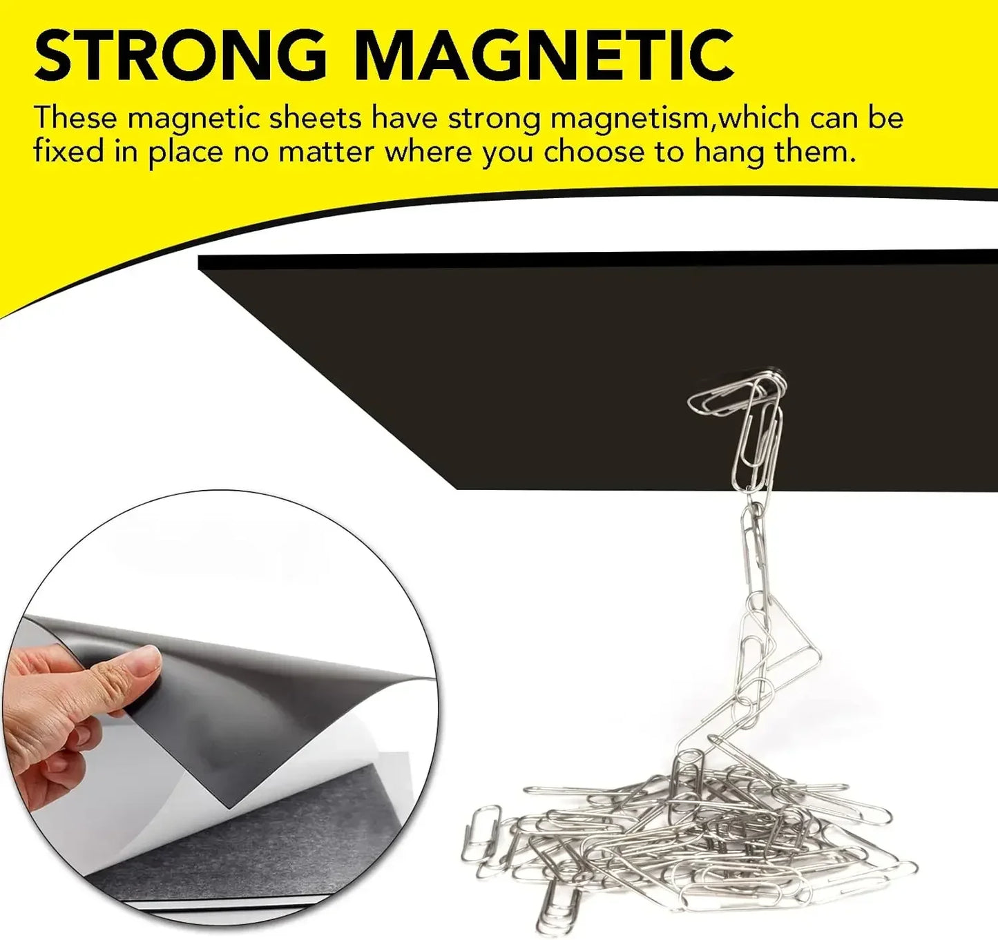 Adhesive Magnetic Sheets With Adhesive Backing 19Mil 5 X 7 Inches Flexible Magnet Sheets For Photo And Picture Magnets Craft